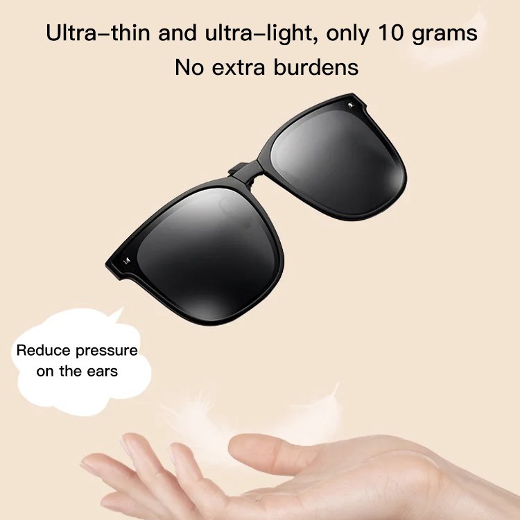 [For glasses] Outdoor Clip-On Polarised Folding Sunglasses 