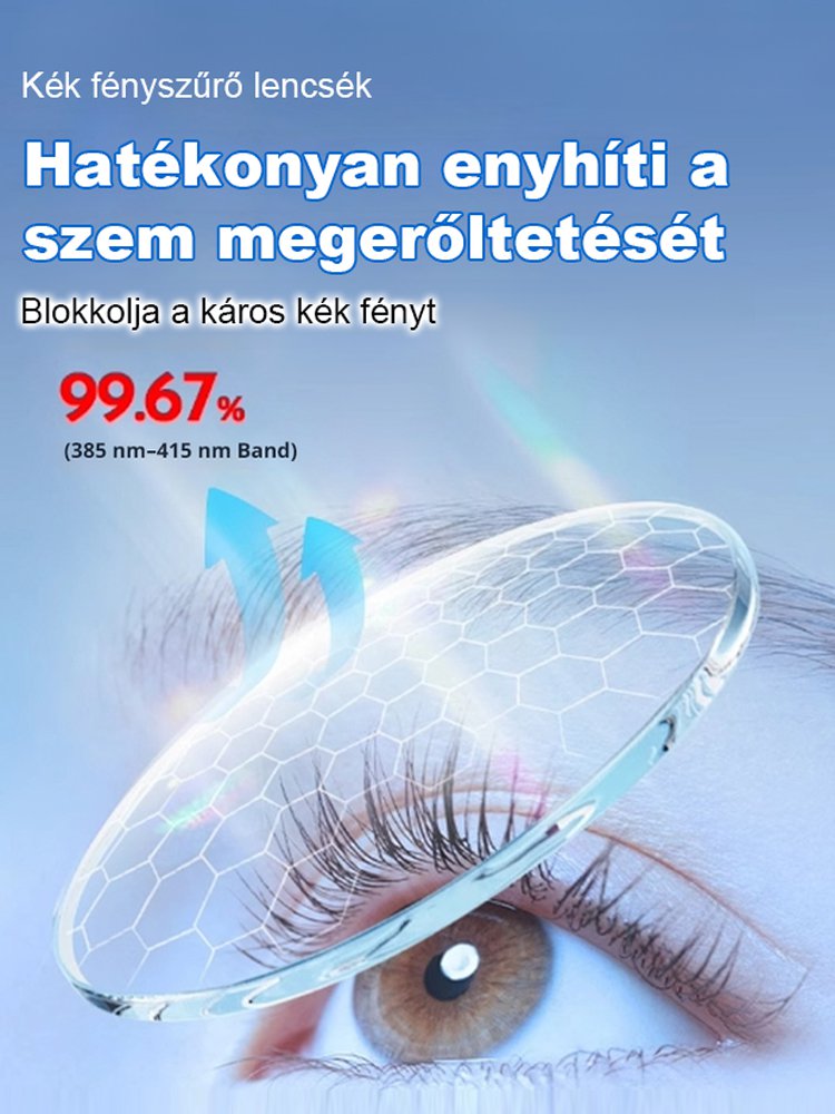 Színváltós, kékfény szűrős szemüveg öregszeműség ellen
