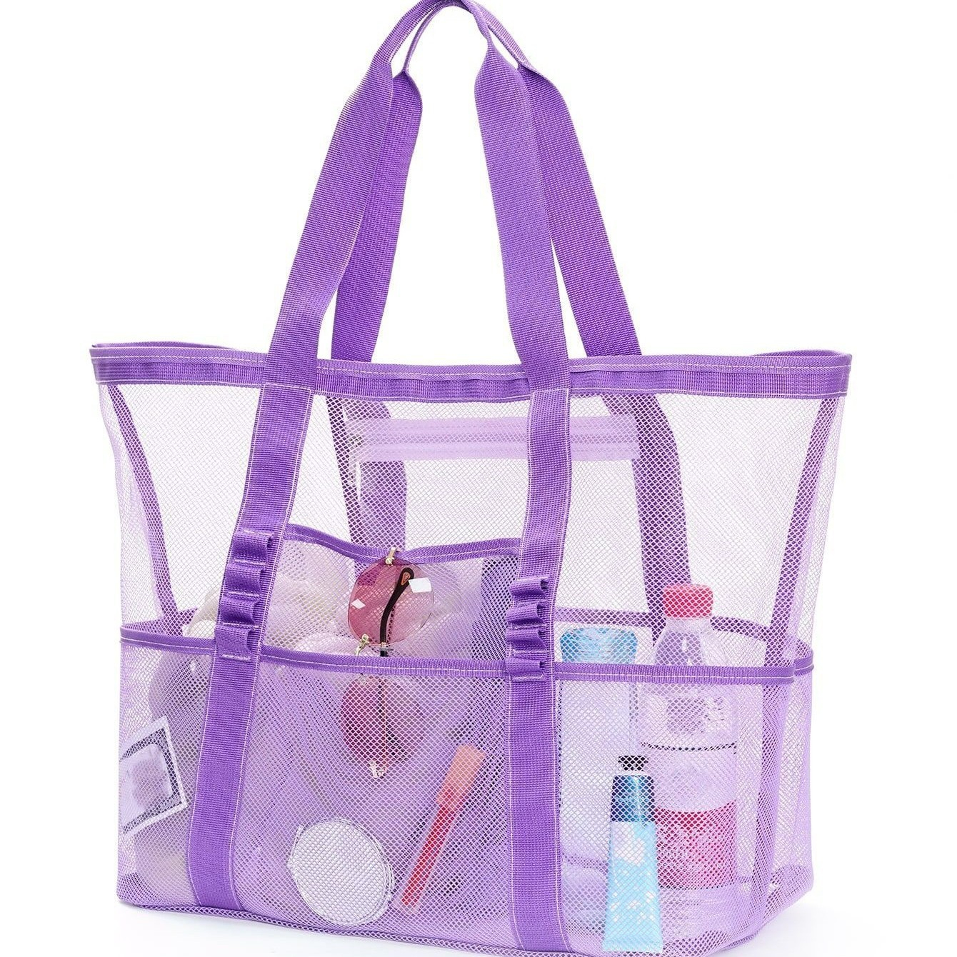 Síťovaná plážová taška, rodinná taška do ruky