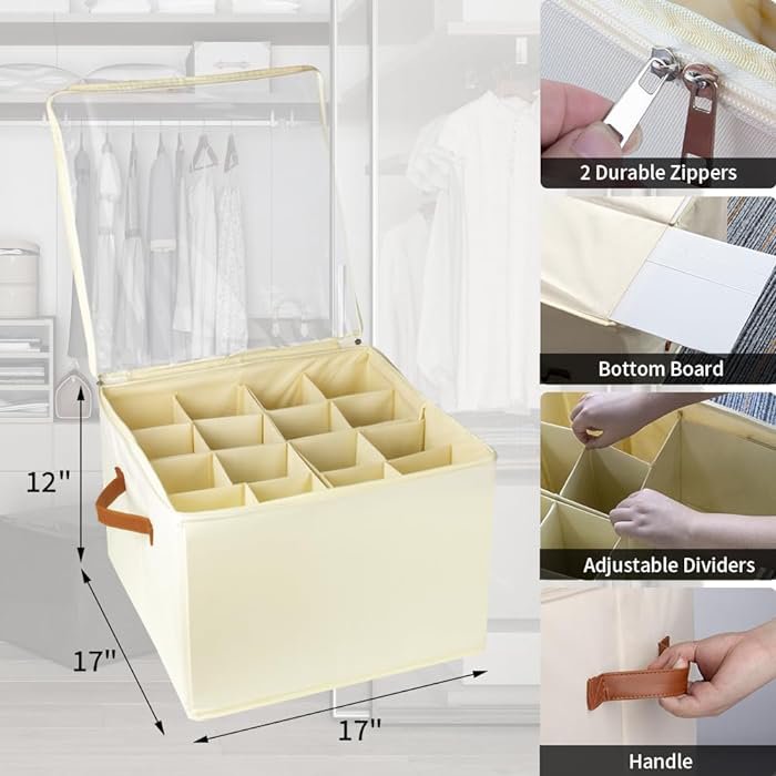 Multi-compartment collapsible dust organizer