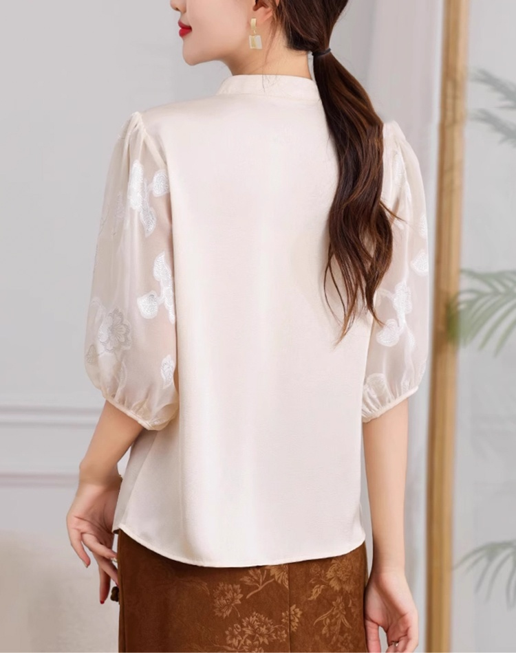 柔らかく快適なシルク半袖レディースTシャツ