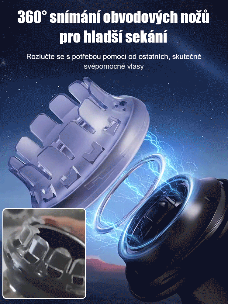 Plně automatický nový model létajícího talíře na stříhání vlasů.