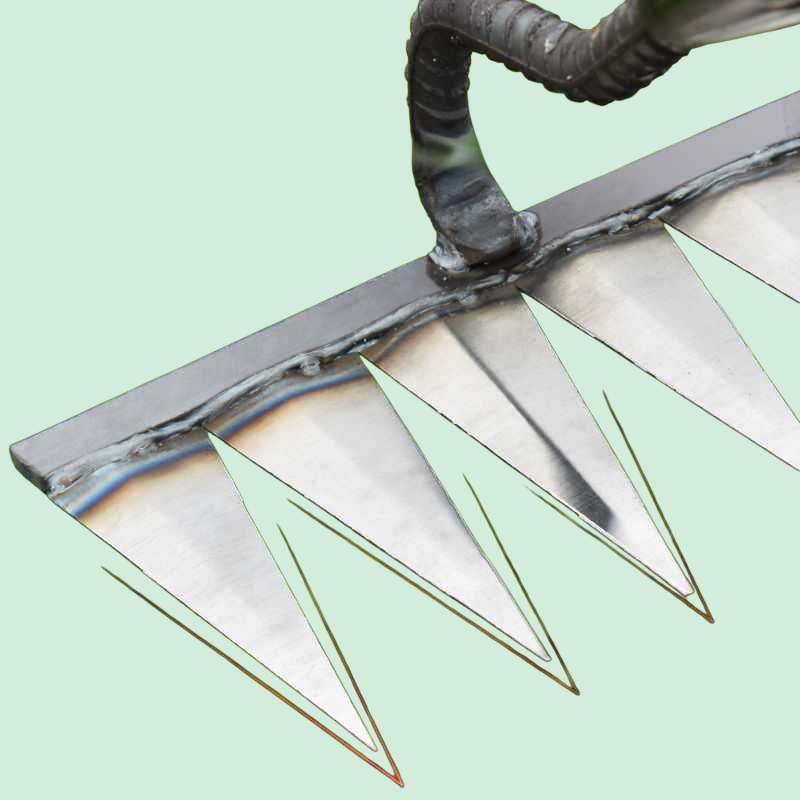 여섯 갈퀴 호미로 땅 고르기 및 갈퀴 제거기