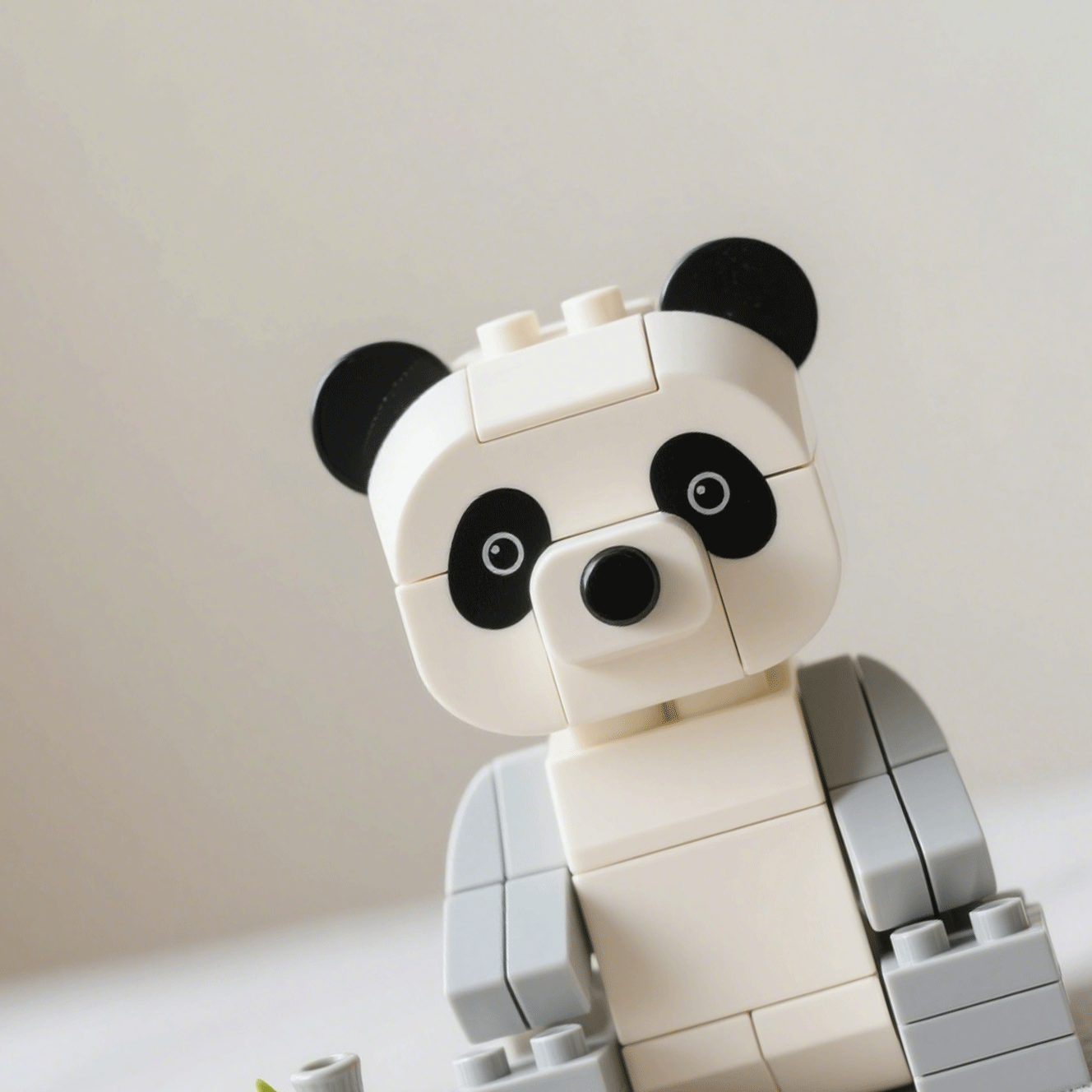 Roztomilý model stavebnice pandy (sada 3 kusů)