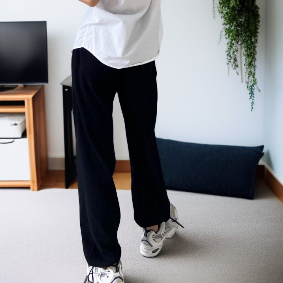 ルーズフィット・スウェットパンツ スポーツパンツ 眠る 惜しげもなく ツイード プラス