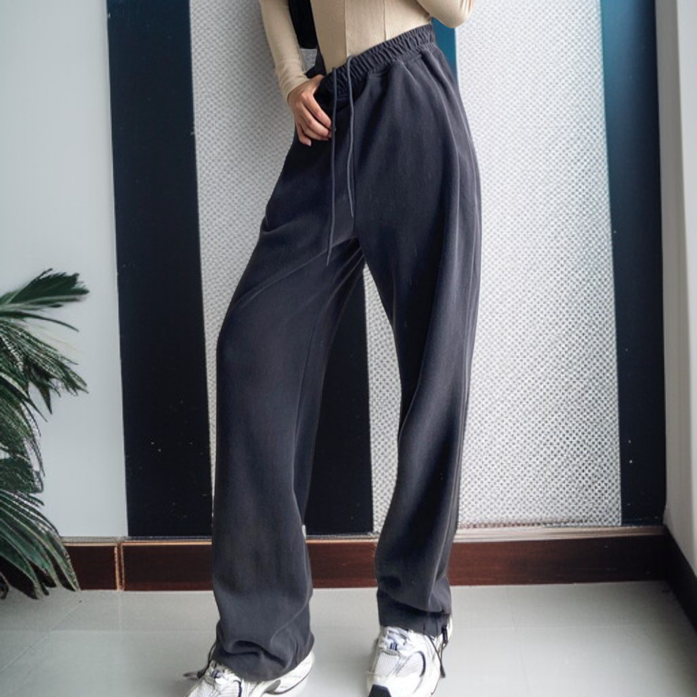 ルーズフィット・スウェットパンツ スポーツパンツ 眠る 惜しげもなく ツイード プラス