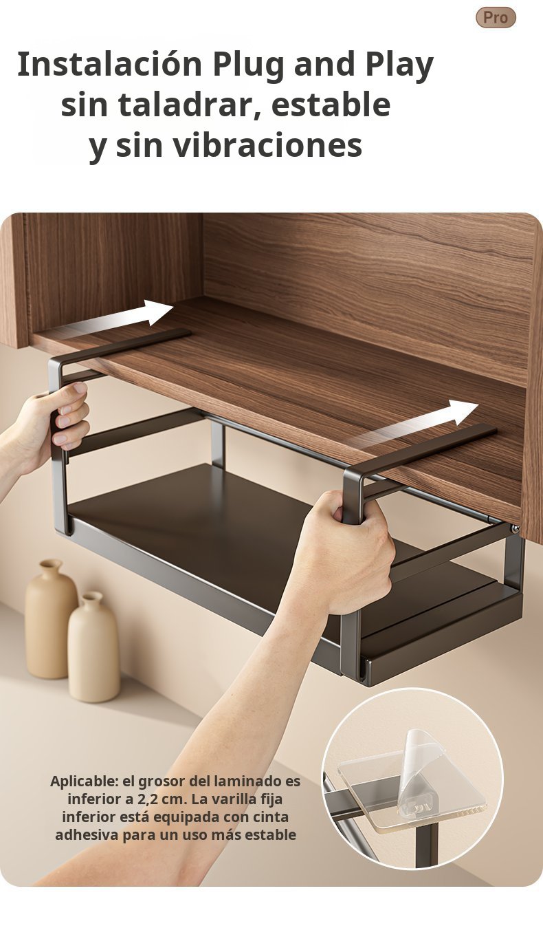 Estante extensible para utensilios de cocina