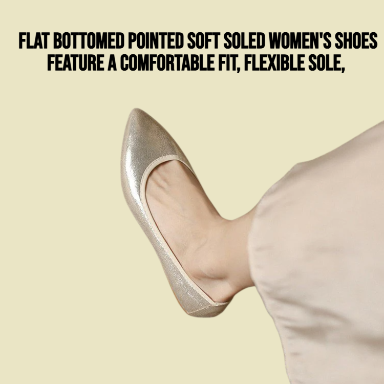 Flat bottomed pointed soft soled women's shoes