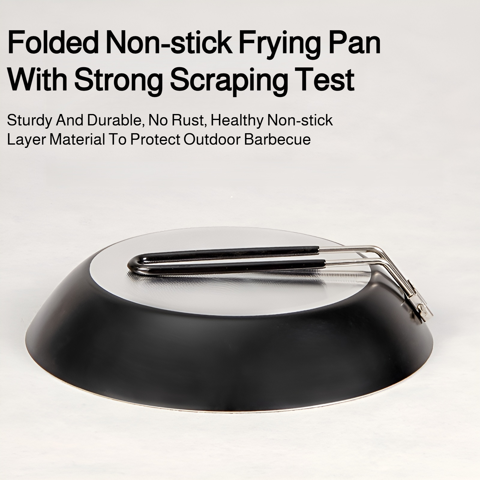 Foldable frying pan outdoor portable flat bottom non-stick pan picnic camping frying pan mountain cl