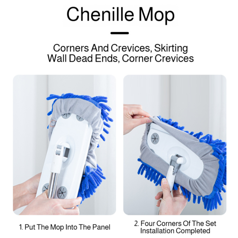 Household handsfree mop static flat mop lazy clip paper wet wipes disposable mop