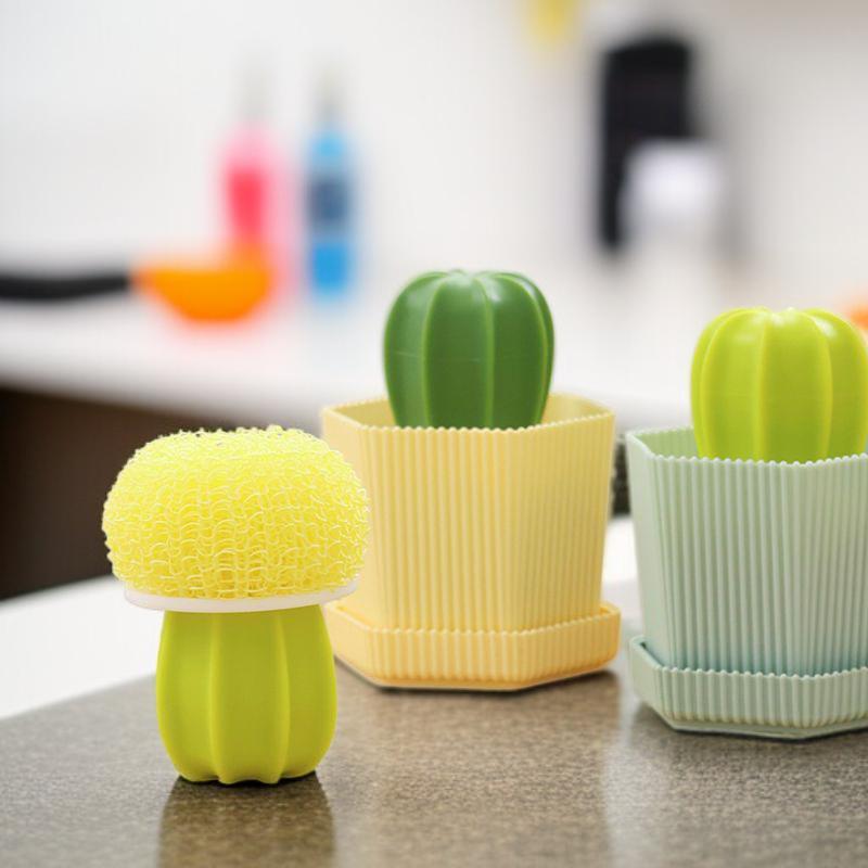 New cactus cleaning ball with good cleaning effect, household kitchen cleaning brush