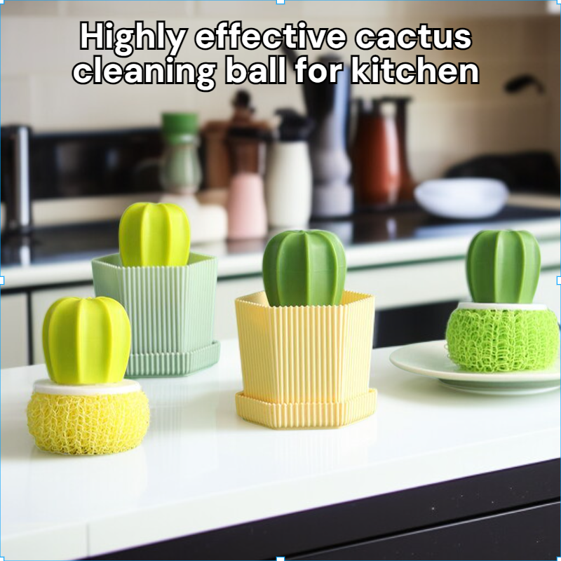 New cactus cleaning ball with good cleaning effect, household kitchen cleaning brush