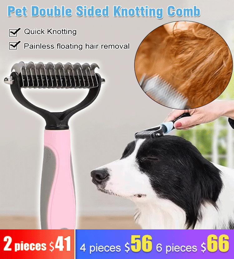 Pet Grooming Brush, easy to solve the hair knots