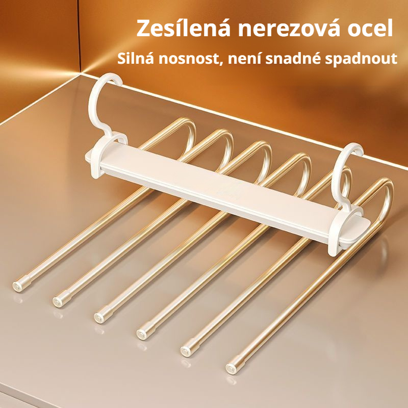 Skládací multifunkční vícevrstvý věšák na kalhoty