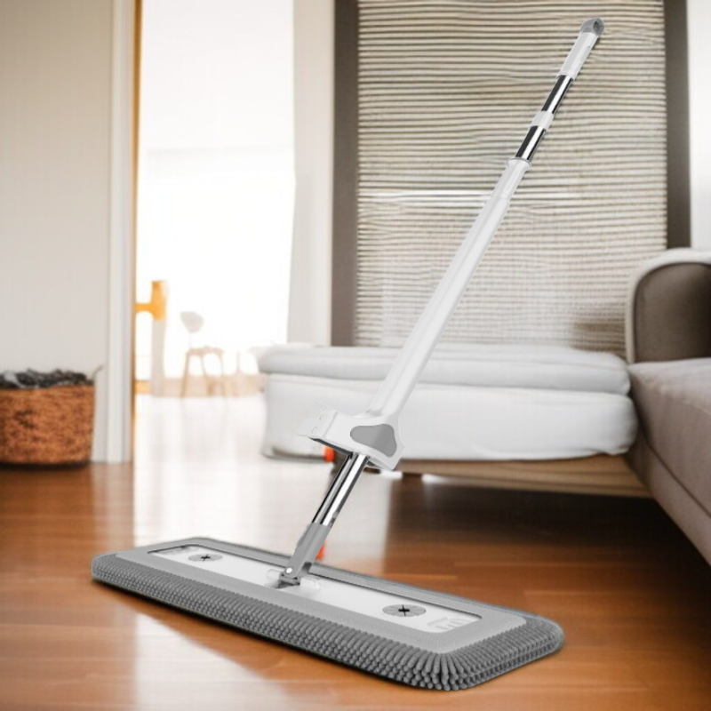 가정용 플랫 밀대 건습 겸용 원터치 셰닐 리필 손세탁 우드 플로어 밀대