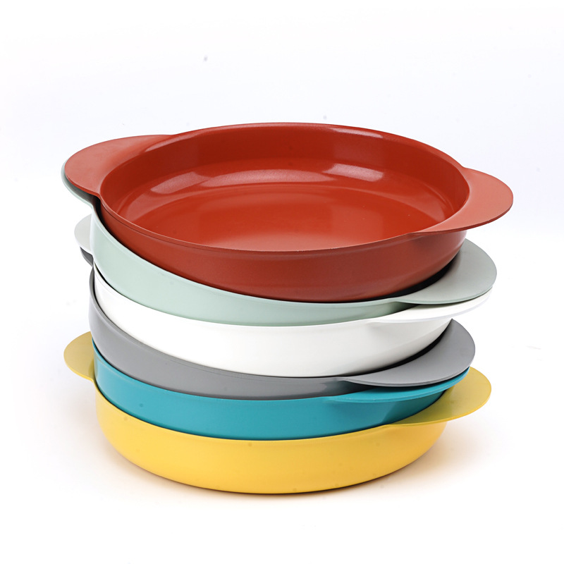 Double-sided ceramic coated double-ear pan non-stick double-ear pan household baking cake baking pan