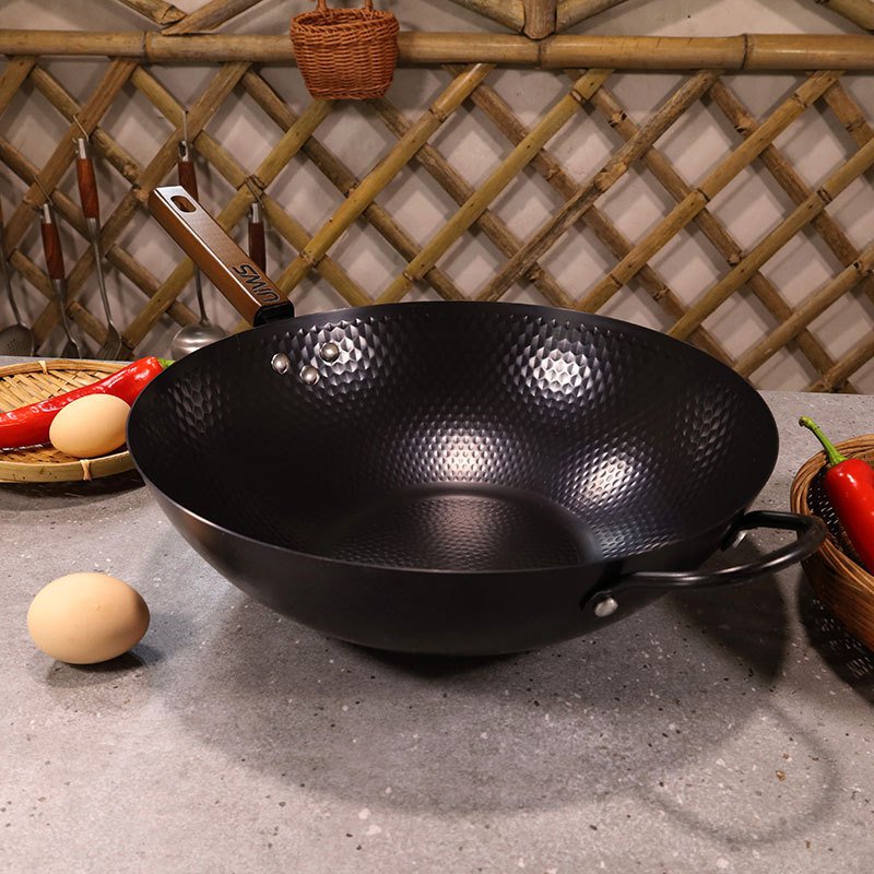 Wok domácnost wok nepotažená nepřilnavá pánev staromódní plynový sporák indukční vařič speciální