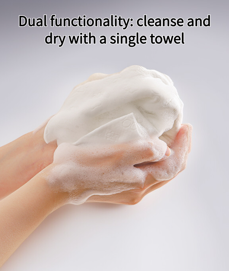 Close-up of plush and absorbent bath towel fabric