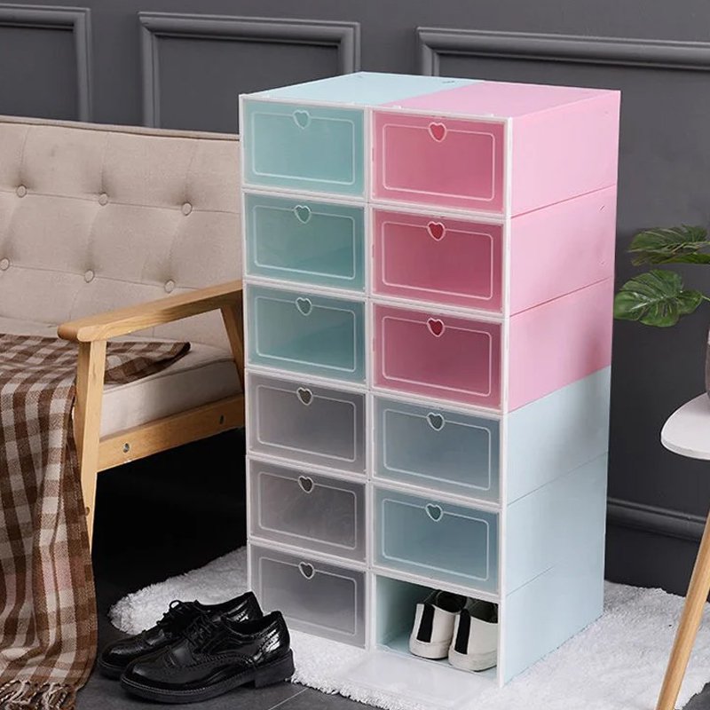 Transparent Thickened Stackable Shoe Storage Box