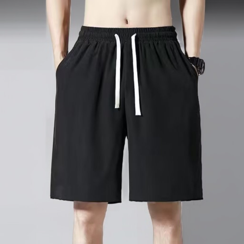 メンズ夏ルーズ大きいサイズアイスシルク薄いセクション速乾5スポーツショーツ