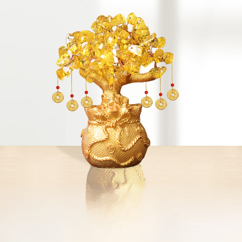 Citrine lucky bag money tree