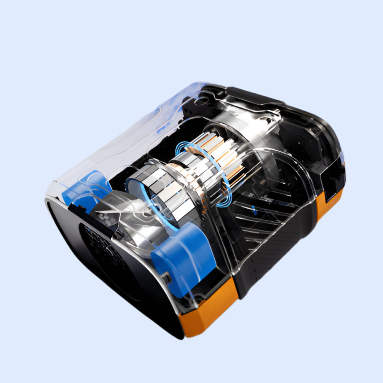 高速腰掛けファン USBポータブルファン 腰にクリップできるファン 屋外工事現場用モバイルバッテリー付き小型ファン @徐若雨