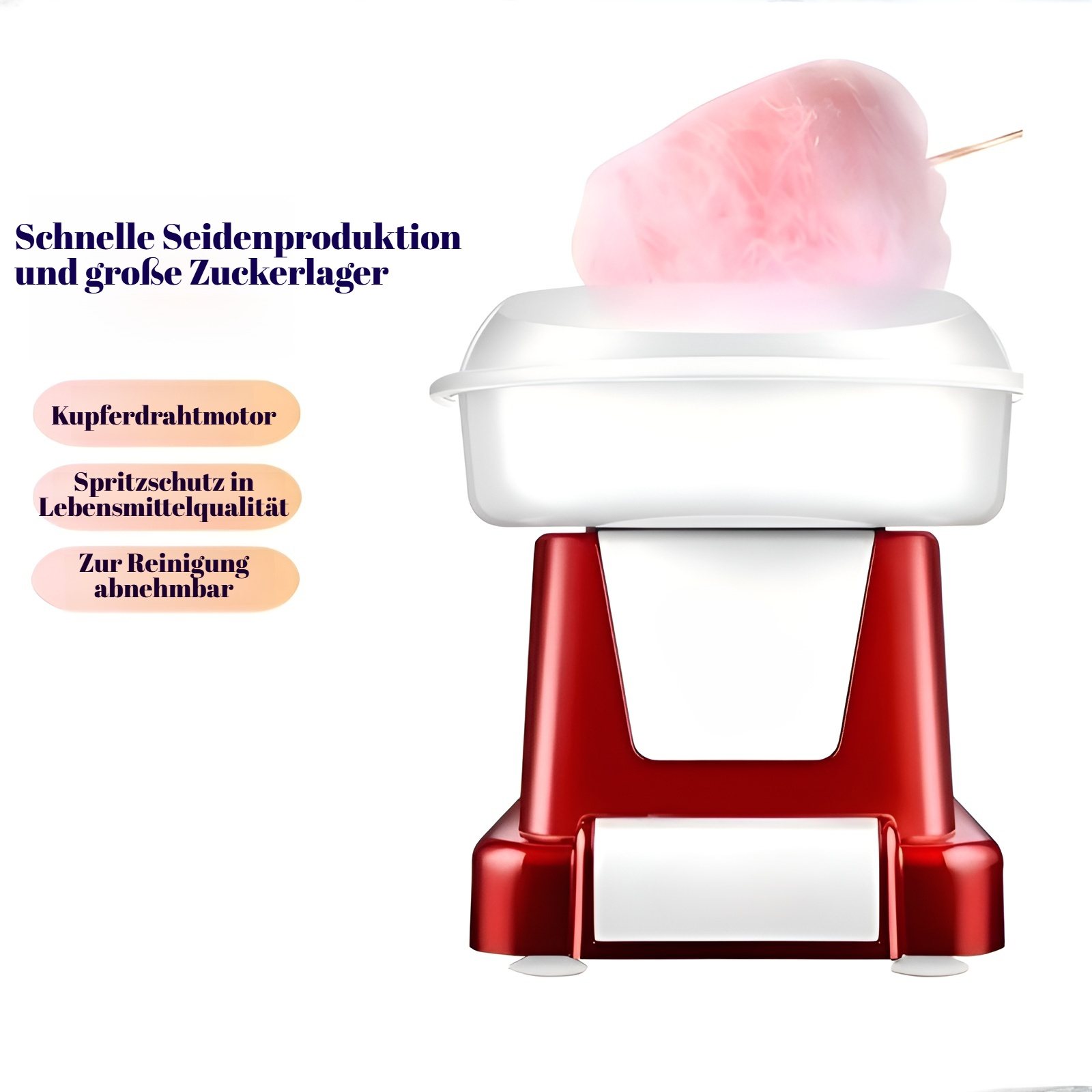 Haushaltszuckerwattemaschine vollautomatische Zuckerwattemaschine für Kinder handgemachter farbiger 