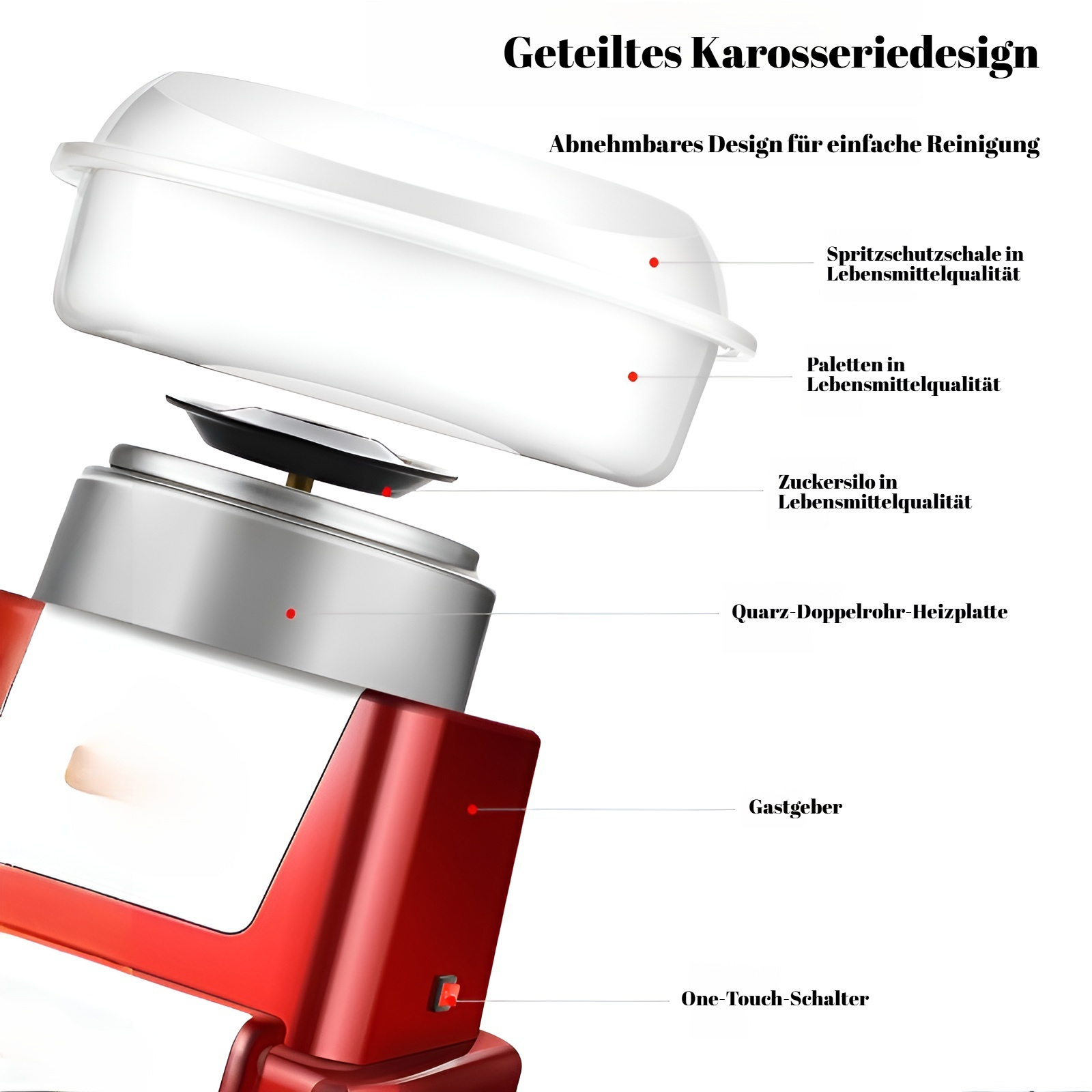 Kinder genießen frisch gemachte Zuckerwatte zu Hause