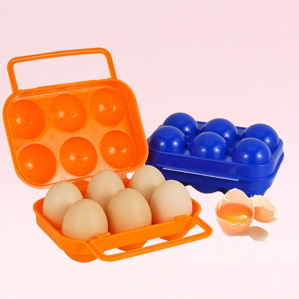 กล่องใส่ไข่แบบตั้งแคมป์กลางแจ้ง กล่องใส่ไข่พลาสติก