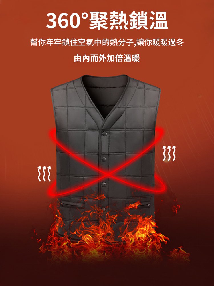 360°聚熱保暖輕量羽絨馬甲背心