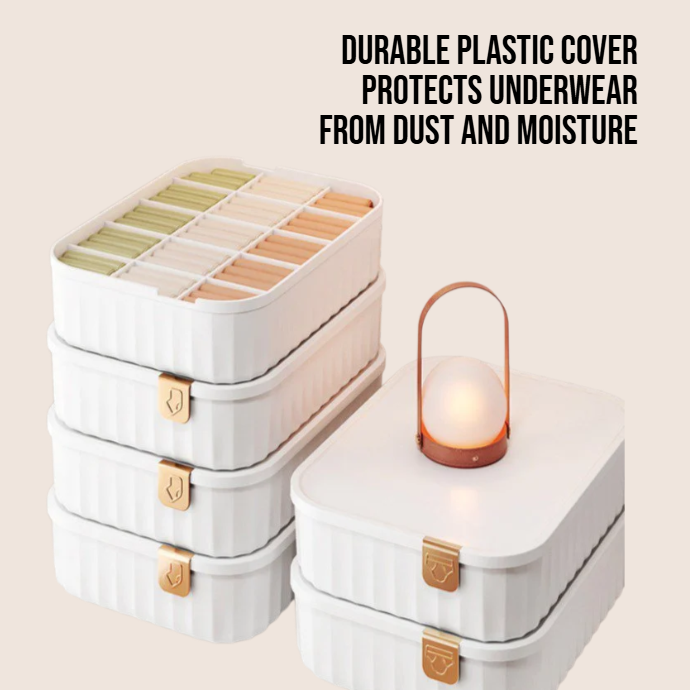 Plastic covered underwear storage box