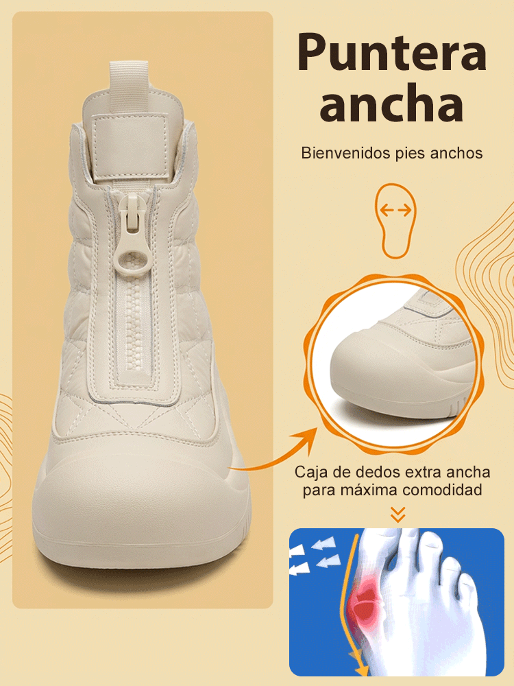 【Forro de puro cachemir】Zapatos casuales de mujer de caña alta en piel suave hechos a mano.