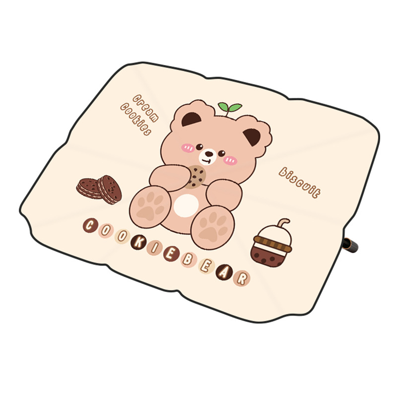 자동차 차양 만화 귀여운 앞 유리 개폐식 차양 태양 보호 단열 차양 범용 장식