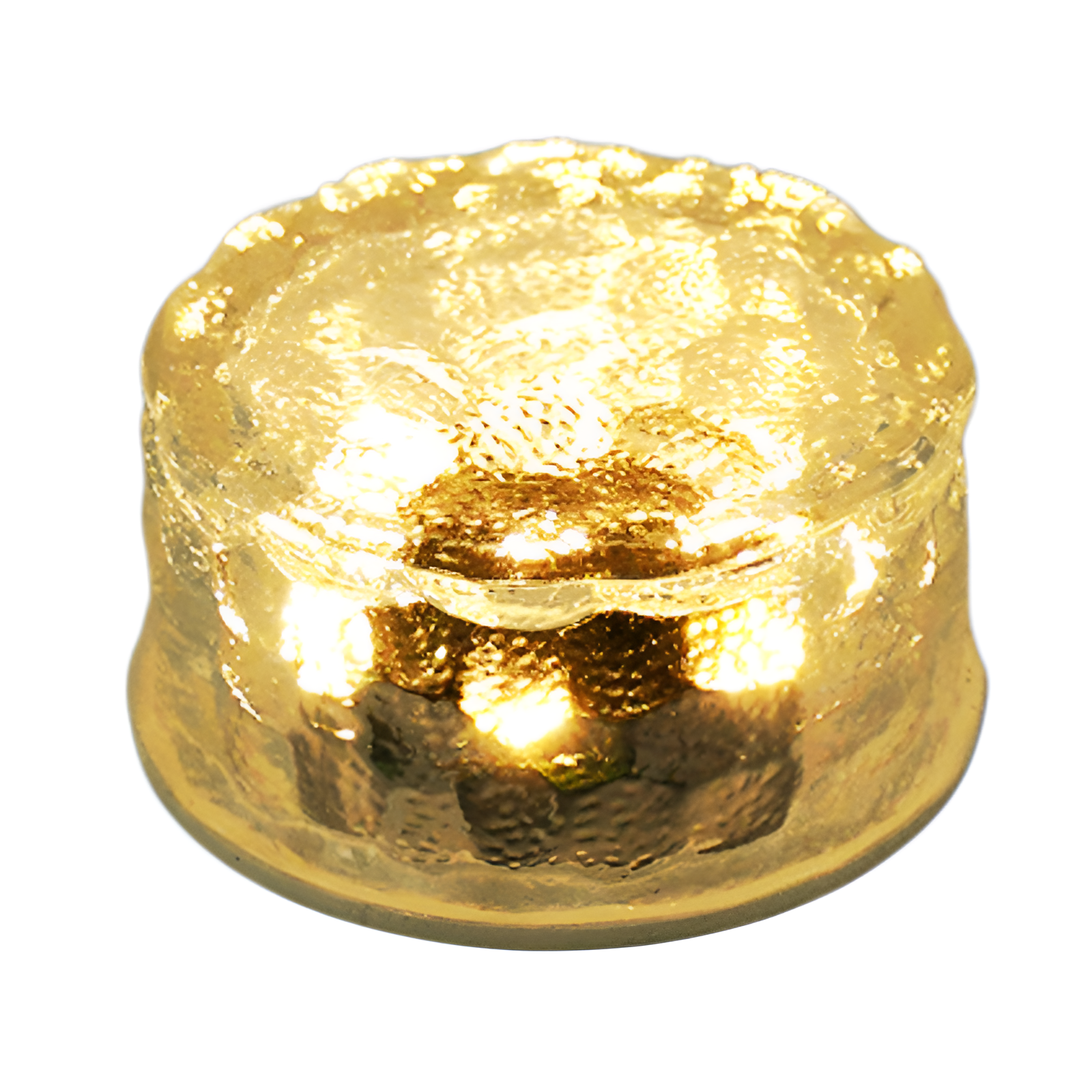 ソーラーガーデンライト 丸型ガラス ハンマーパターン 暖色/寒色 ガーデン地下ライト 自動点灯/消灯 IP65防水 階段・歩道装飾ライト