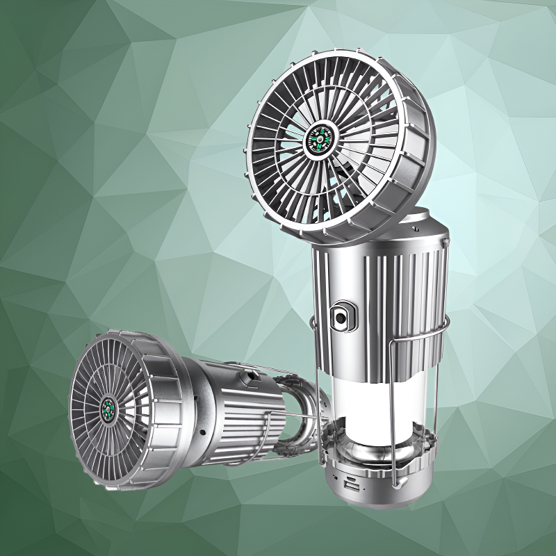 Solar portable pull-out fan light