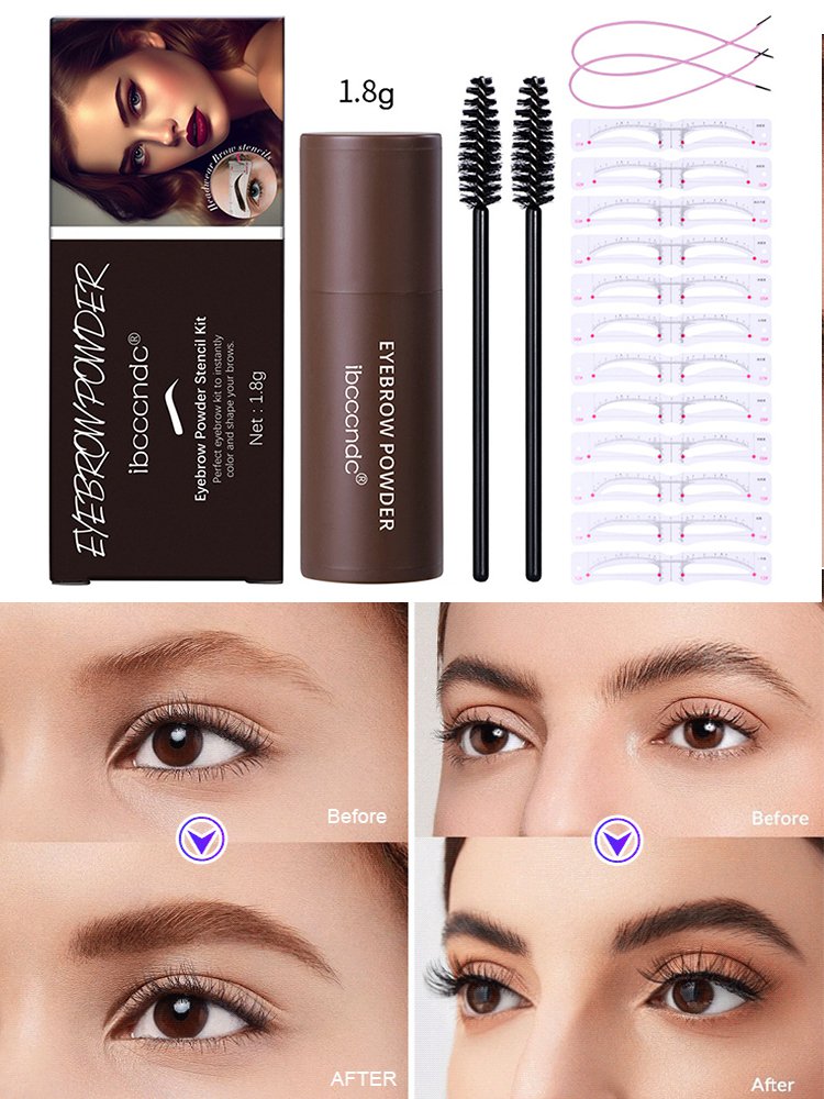 Head-mounted eyebrow card + stamp eyebrow powder set