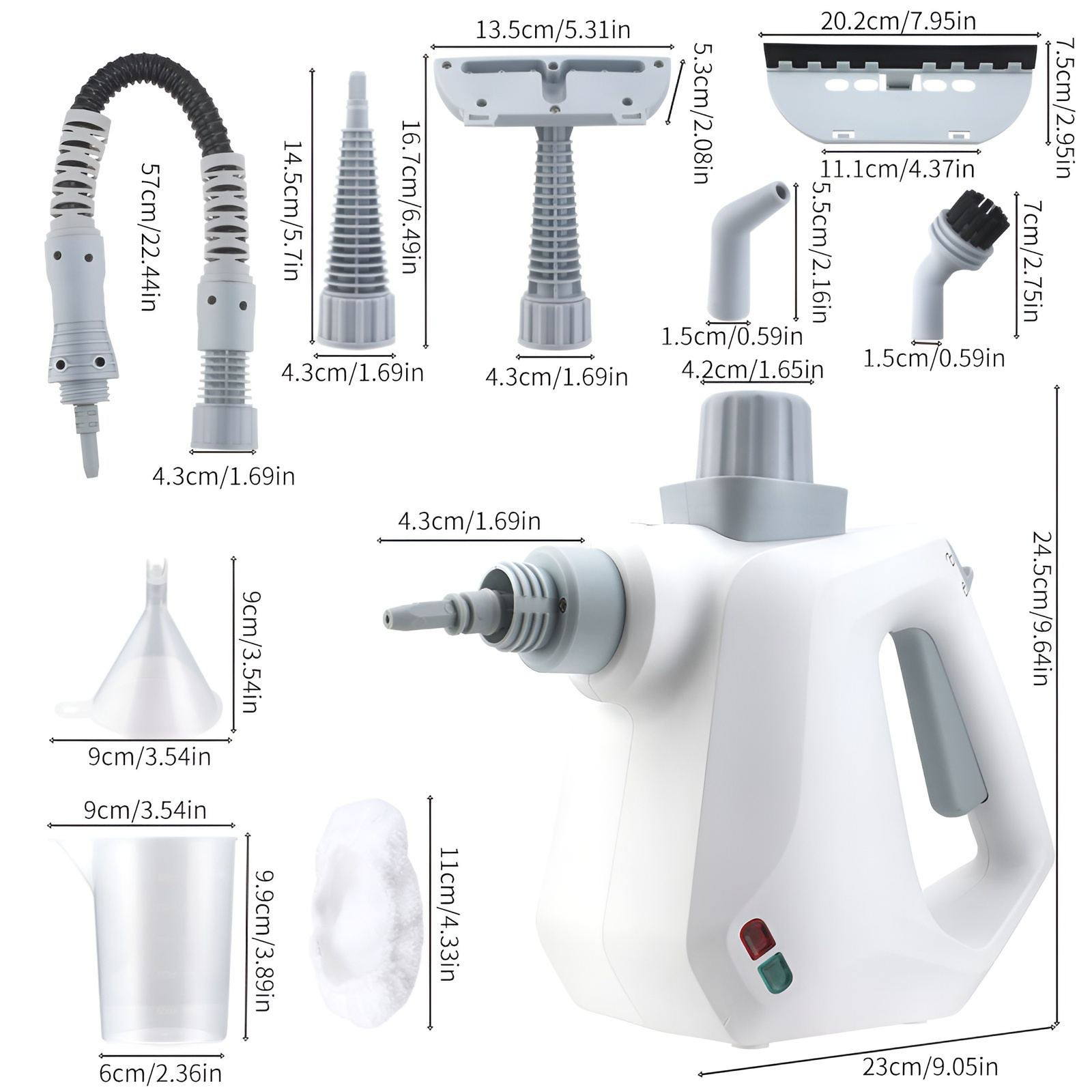 スチームクリーナー スチームクリーナー フローリング 掃除 ハンディ 10ピースのアクセサリーセットを備えた 加圧スチーム洗浄機多目的および多面すべての自然で化学薬品を使用しない家庭 キッチン 自動車