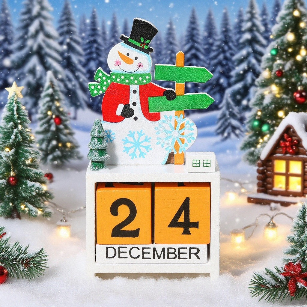 木製カレンダーの細部アップ写真