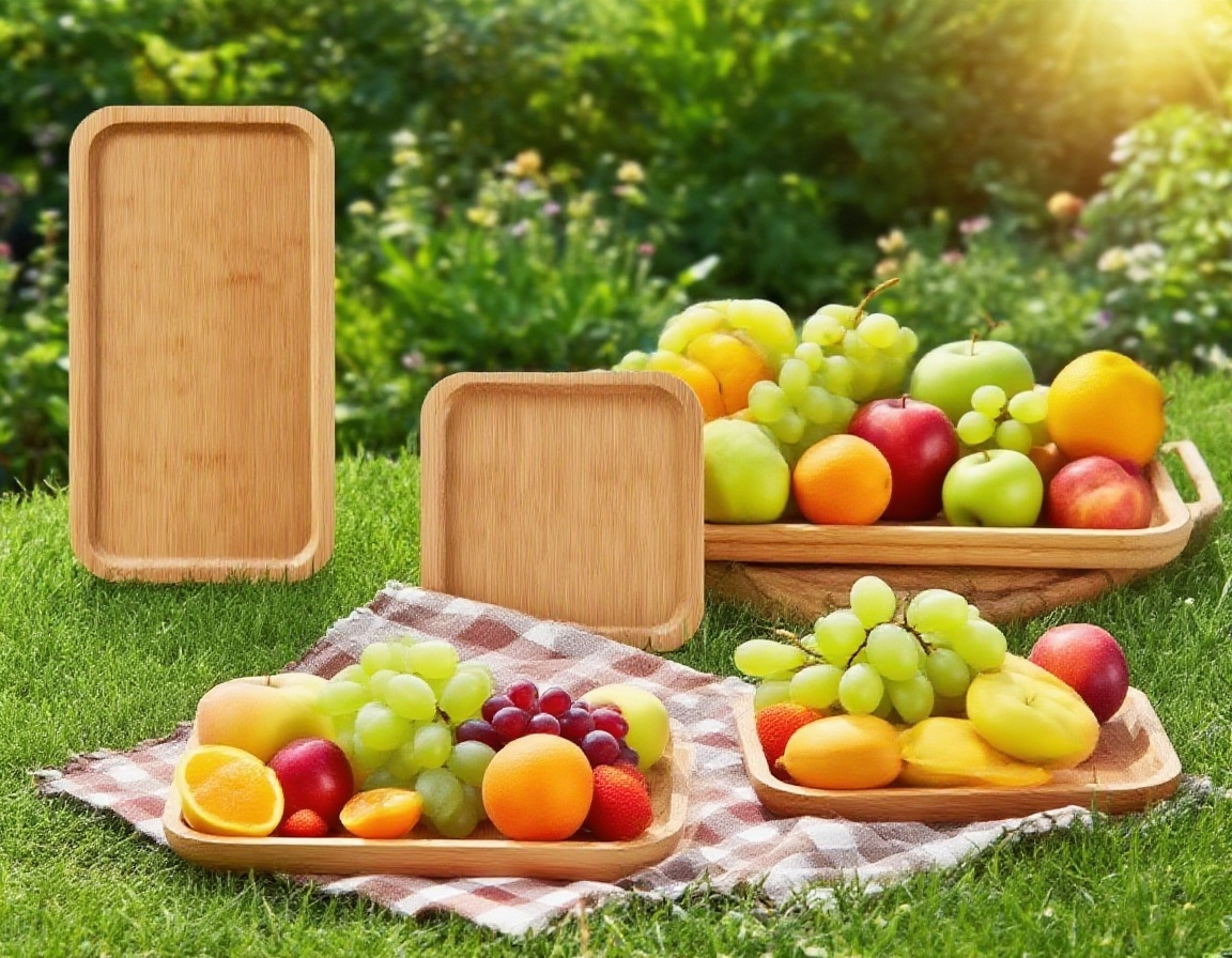 カトラリー整理用竹木トレイ