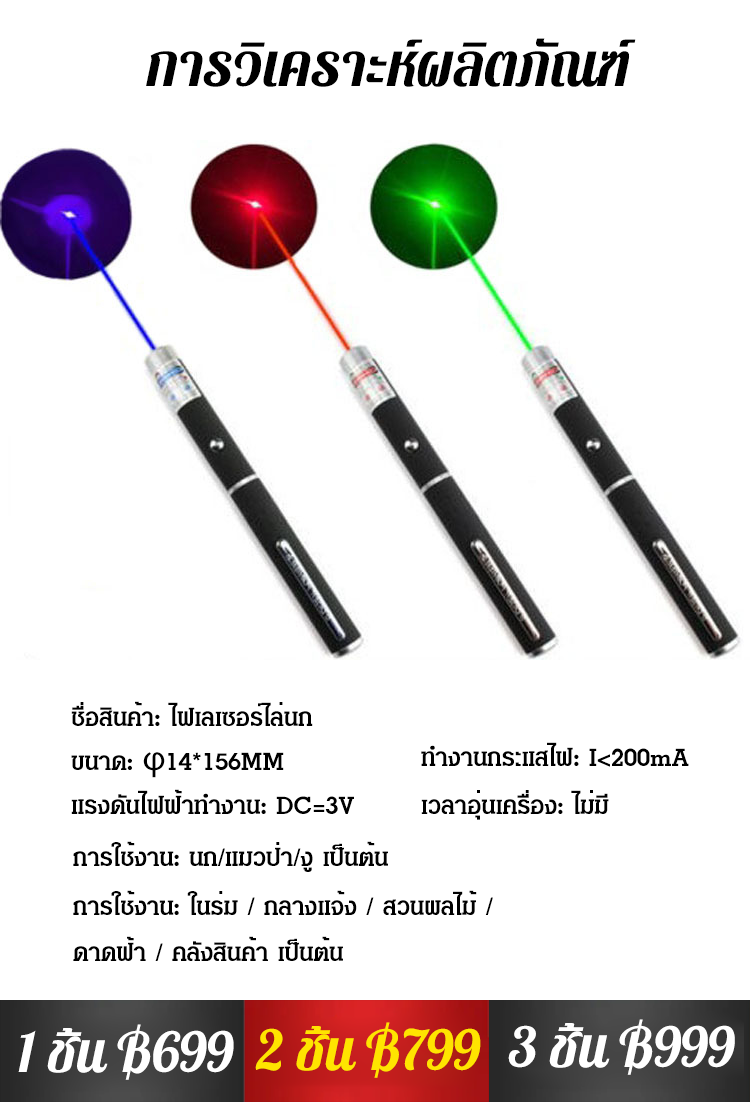 【พลังงานสูงพิเศษ】ไฟเลเซอร์ไล่นก
