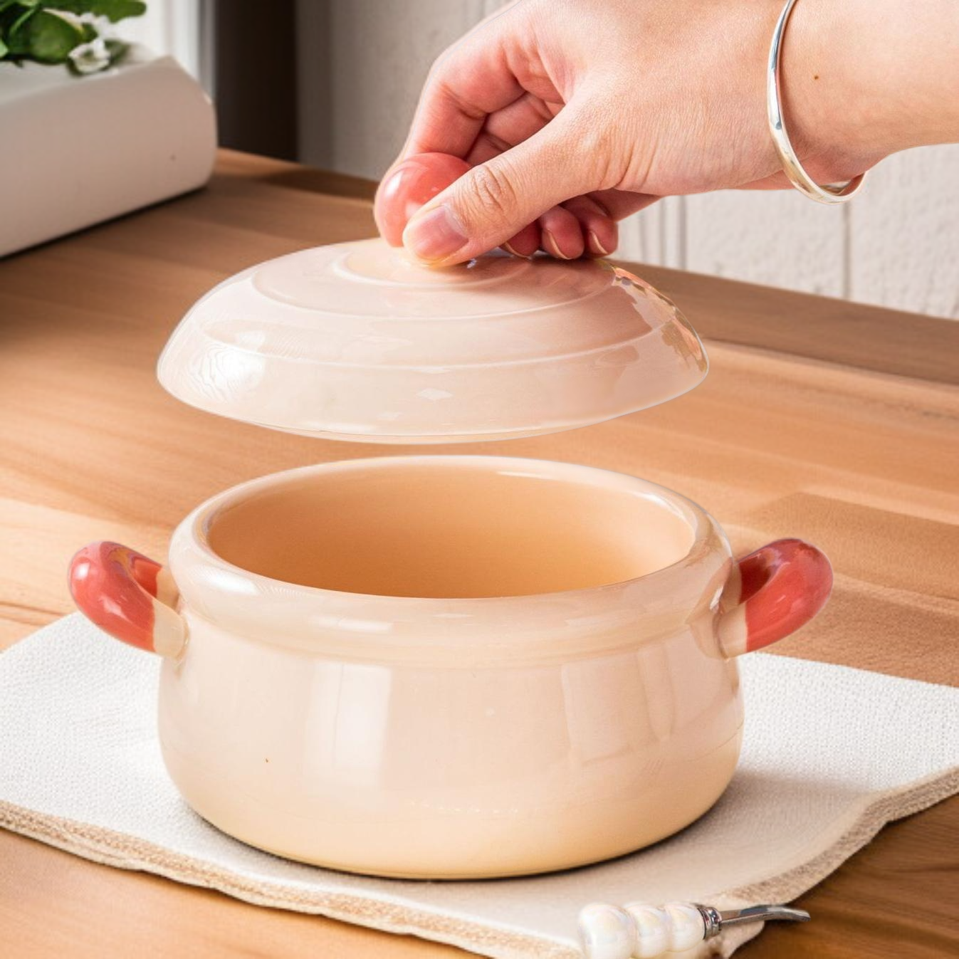 Bowl girls high-value ceramic bowl instant noodle bowl with lid ramen bowl home high-end niche Chaoz