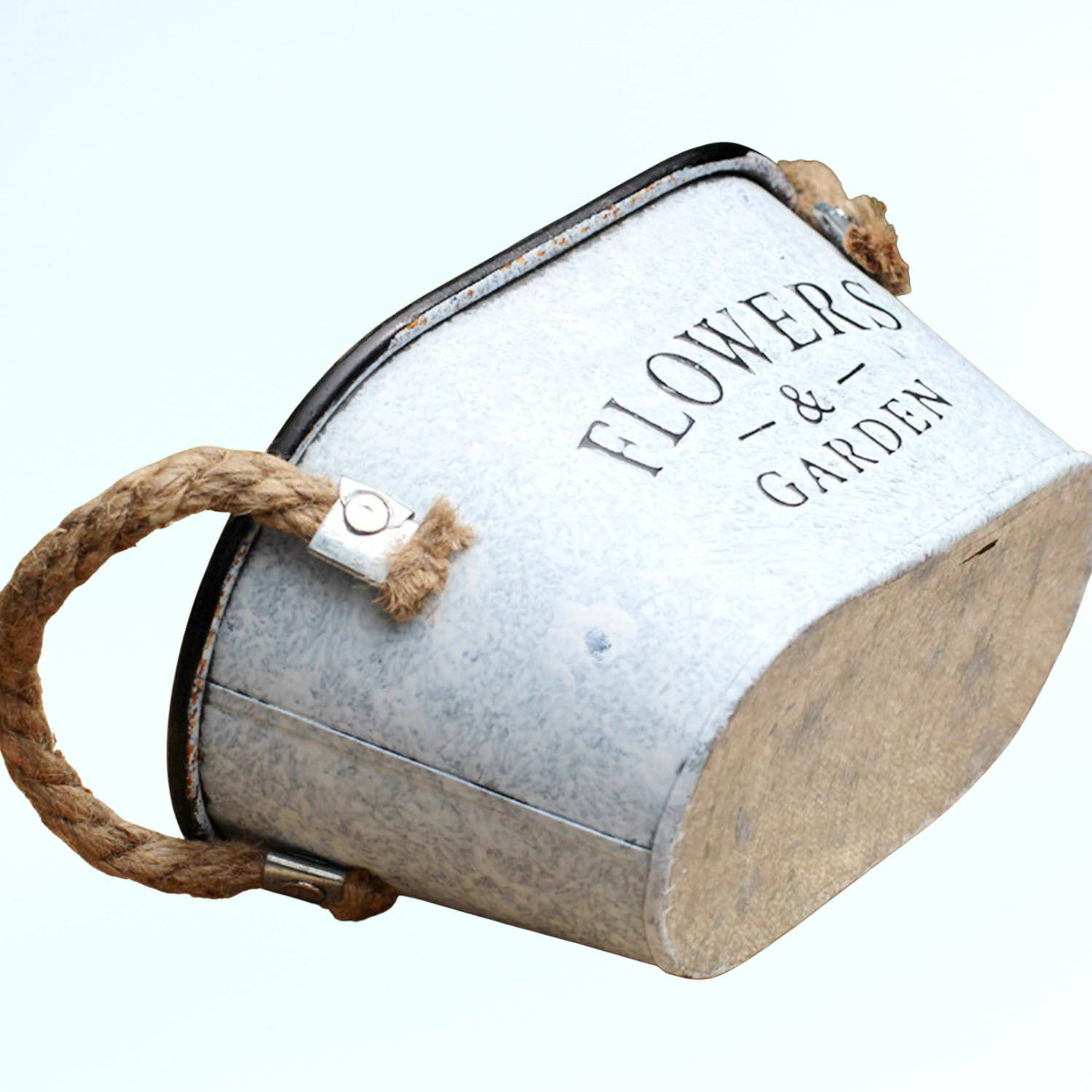 ヴィンテージ風でシンプルなトタン製の多肉植物用おしゃれな小型花器