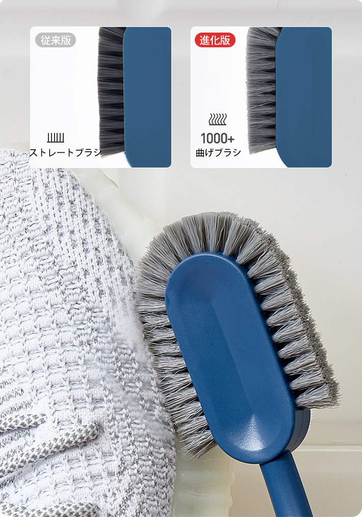 水洗い可能な多機能靴ブラシの使用例