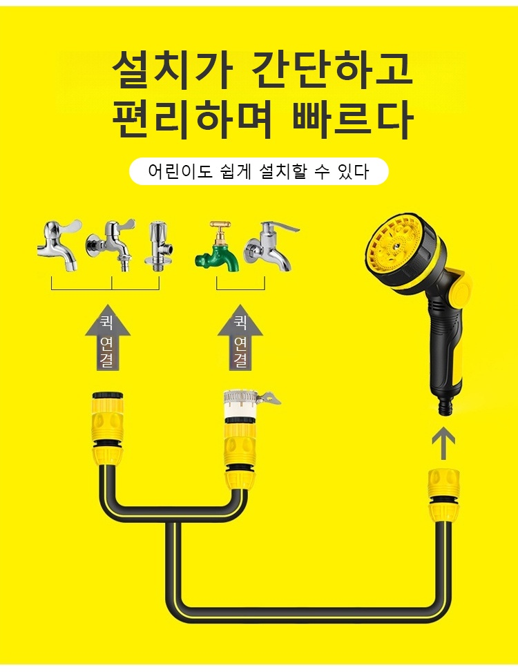 어린이가 다기능 물총을 사용하는 모습