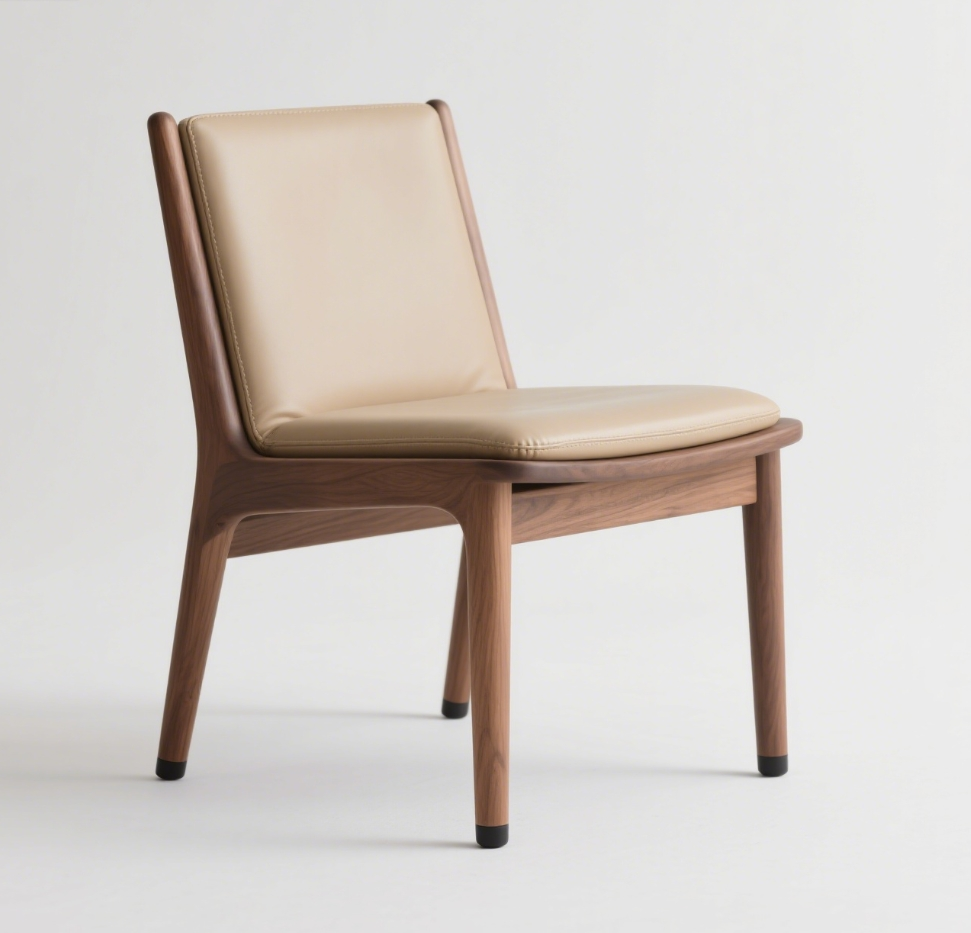 中世風のモダンスタイルの椅子、シングルソファ、ナチュラル仕上げの無垢材フレームの快適なサイドチェア、リビングルーム/寝室/オフィス/待機エリアに適しています。