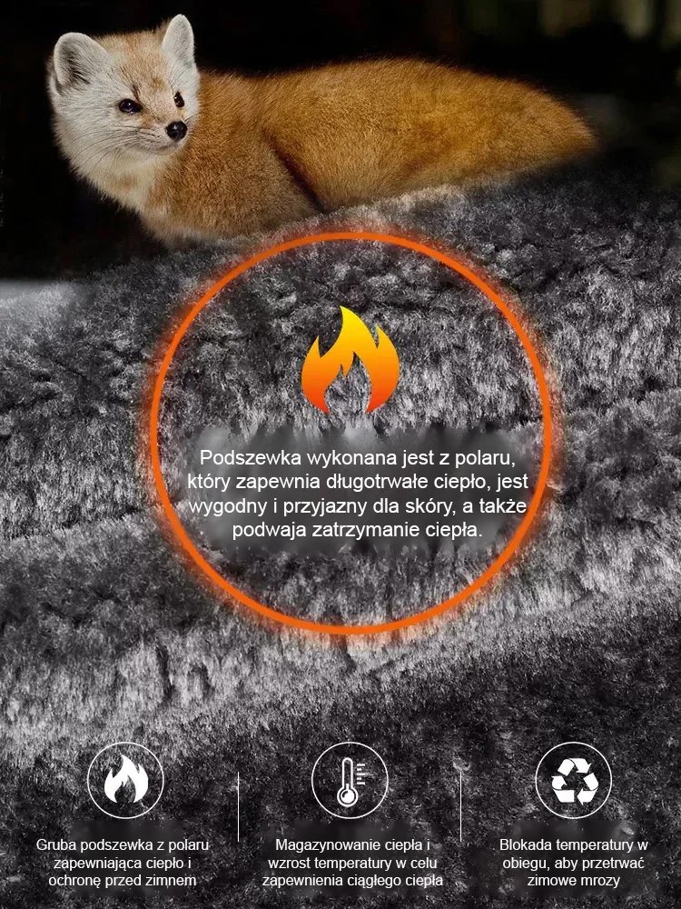 Gruba skórzana kurtka męska z futerkiem.