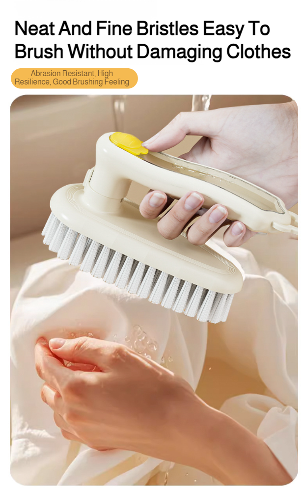 2in1 stain remover brush used on kitchen surfaces