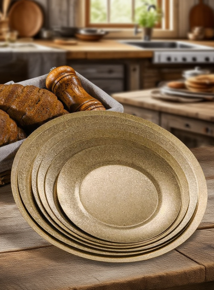 테이블에 놓인 공업풍 빈티지 원반