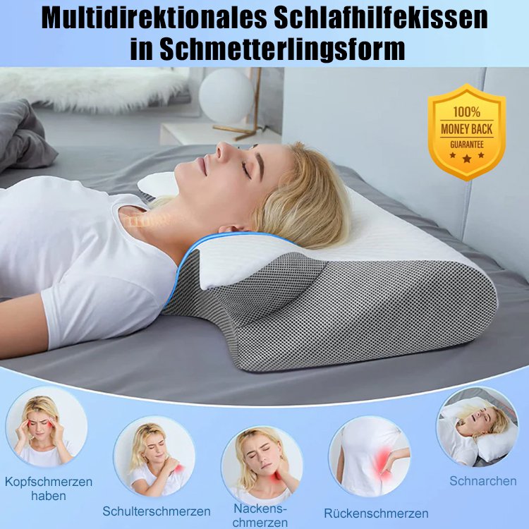 Multidirektionales Schlafhilfekissen in Schmetterlingsform