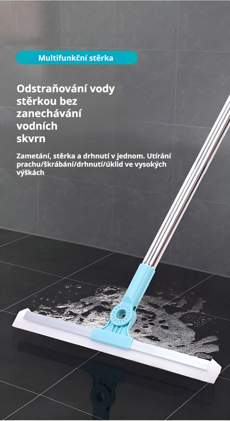 Měkký silikonový smeták pro suché a mokré čištění